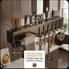 Suporte Para Armazenamento De Facas Ganchos Talheres Utensílios De Cozinha De Ferro Premium