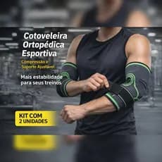 Kit 2 Cotoveleira Ortopédica Ajustável Epicondilite Compressão Esportiva Suporte Cotovelo Academia