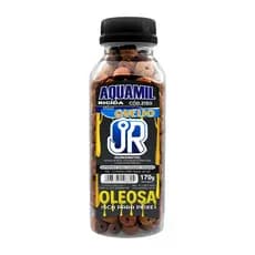 Ração ISCA Aquamil furadinha oleosa de QUEIJO 170g JRpesca atrativa para tambacu, tambaqui, pacu,etc
