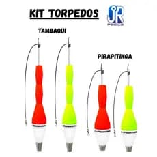 Kit C/ 2 Boia torpedo / pino JRPesca (1 Boia TAMBAQUI e 1 Boia PIRAPITINGA ) para pesca em pesqueiro