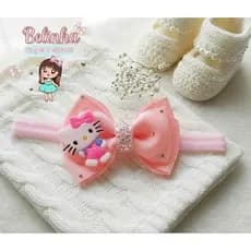Faixinha para Bebê Hello Kitty – Tiara Meia de Seda Slim Luxo Menina Laço Personagem Fofa