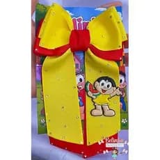 Laço Infantil Magali de Luxo  Laços Amarelo Menina Presilha Antideslizante Festa Aniversário