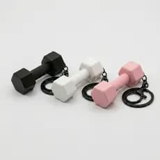 Chaveiro Dumbbell Halter Premium Colorido - Argola Italiana 30mm