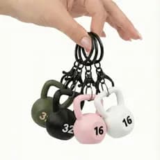 Chaveiro Kettlebell Premium Crossfit Academia - Argola Italiana e Fecho Lagosta Metal