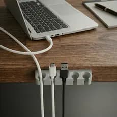 Organizador de Cabos Gerenciamento de Cabos Mesa USB Carregador Mouse Teclado