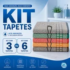 Kit 03 ou 06 Toalhas De Piso Atoalhado Tapete De Banheiro 45cm x 70cm