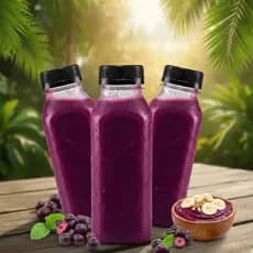 Kit Garrafas PET 200ml / 300ml / 500ml – Perfeitas para Açaí, Shakes e Vitaminas
