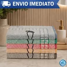 Kit 03, 04 ou 05 Toalhas Tapete Banheiro Piso Mali Atoalhado Pézinho 45x70cm