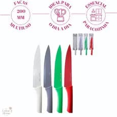 Faca Chef 8” Western Home 200mm | Aço Inox | Corte Preciso | Cores Variadas