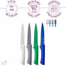 Faca Chef 5” Western Home 125mm | Aço Inox | Corte Preciso | Cores Variadas
