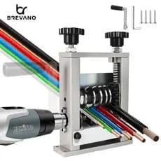 Máquina de stripper de arame manual, ferramenta de stripper de fios de manivela alimentada por broca com 6 canais