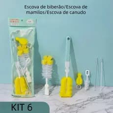 Kit 6 limpeza de biberão escova de biberão /chupeta mamadeira combinada com um kit de limpeza de biberão