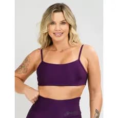 Top Esportivo Savancini Alcinha Beringela Star Uv50+