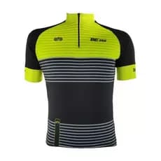 Camisa Ciclismo Masculina Be Fast Listras Preta Manga Curta