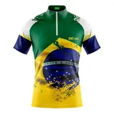 Camisa De Ciclismo Bandeira Do Brasil Be Fast