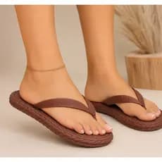 Sandália Rasteirinha Chinelo Feminina Nude Confortável Chinelo Casual Macio Leve Para Dia a Dia Verão