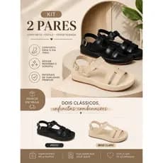 Kit 2 Papete Sandalia Plataforma Feminina Leve e Macia – Sandália Casual Lançamento