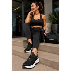 Tênis Feminino Sapato Esportivo Tenis Academia Caminhada Corrida Leve Macio Solado Alto Antiderrapante NA CAIXA