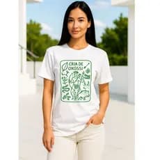 Camiseta Lançamento Cria de Oxossi estilo Ana Paula BBB Umbanda Candomblé Unisex 100%Algodão Estampada Axé Estilo