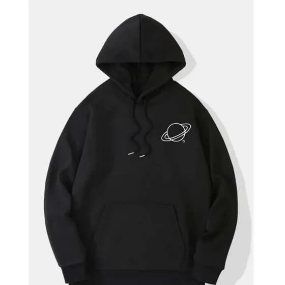 Moletom  Canguru Estampa Planeta Unissex Com Capuz E Bolso Algodão Forrado Feminino e Masculino Estilo Gringo