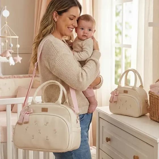 Kit Bolsa Maternidade Menina | kit Bolsa Maternidade Personalizada | kit Bolsa Maternidade Premium com nome do bebê