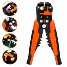 Kit Alicate Decapador e Crimpador Automático Profissional Cabo Elétrico Rede RJ45 + Estojo com Brocas