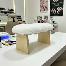 Apoio de Mãos para Manicure Profissional Almofadado Pelúcia ou Courvin | MDF | PÉLUCIA OU COURVIN