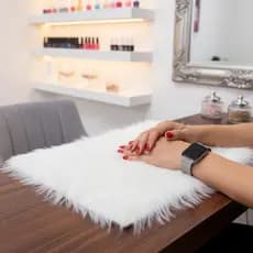 Tapete para Manicure Fotográfico Peludinho | Tapete Decorativo para Fotos de Unhas | Cenário de Mesa