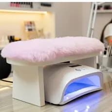 Apoio de Mão para Manicure Profissional Confortável e Ergonômico | MDF BRANCO | PELUCIADA ou COURVIN