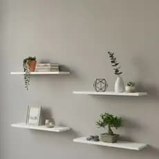 Prateleira Flutuante MDF Cru | Branco | Preto - Decorativa Moderna 4 de 10x30cm