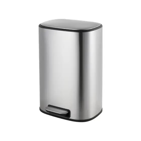 Lixo Slim Para Banheiro Lixeira Com Pedal 12 Litros Fechamento Sutil