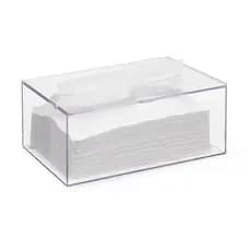 Caixa Porta Lenços Acrílico Transparente - Elegância e Praticidade com Tampa Articulável