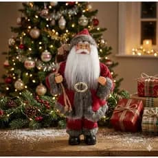 Papai Noel 30 cm Em Pé Enfeite Natalino Decoração Presente Festas Natal Boneco Decorativo