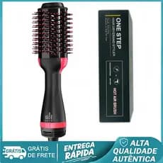 Escova Elétrica Quente Do Secador Alisador De Cabelo 110V Com Modelador De 3 Em 1
