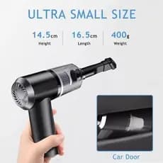 Aspirador De Pó Preto Usb Portátil Completo Linha Premium Carro E Casa