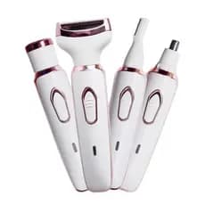 Barbeador Feminino 4 em 1 Aparador de Pelos Depilador Elétrico Indolor Suave Portátil【Promoção】