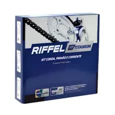 Kit Relação RIFFEL Cg 160 Titan-fan-start-cargo Aço 1045 04-16 Prateado