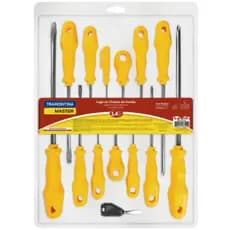 Kit 14 Chaves De Fenda Peças Philips Tramontina Master Ferramentas Profissional Uso Doméstico