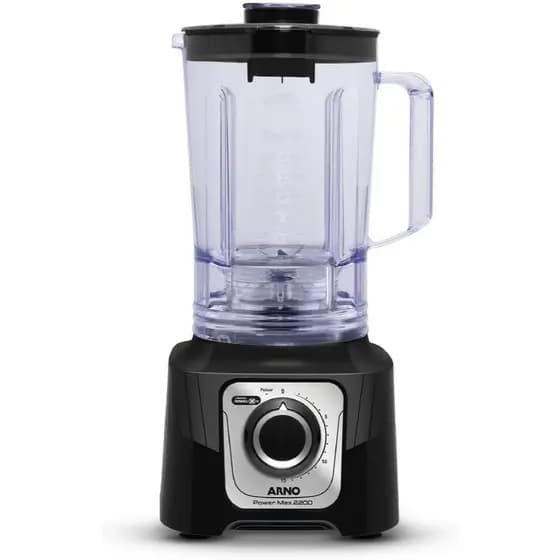 Liquidificador Arno Power Max 2200 LN66 Preto, com 6 Lâminas Powelix Pro, 3,1L de Capacidade, 15 Velocidades 110V