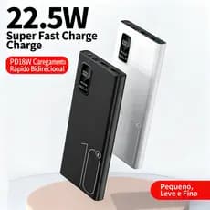 Carregador Portátil  Power Bank 10000mah Ultra Fino Pequeno e Portátil Carga Rápida para Múltiplos Dispositivos