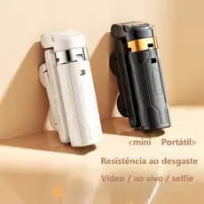 Tripé Selfie 360° Rotação com Luz LED - Controle Remoto Retrátil para Lives Profissionais
