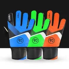 Luvas de Goleiro de Futebol de Látex Anti-Colisão para Crianças Antiderrapantes