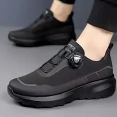 Sapatos masculinos da moda, tênis confortáveis de sola grossa, sapatos casuais de couro, sapatos leves estilo "dad shoes