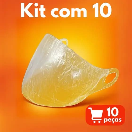 Kit Viseira Transparente Capacete Pro Tork New Liberty 3 Aberto
