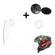 Viseira Cristal + Reparo Botão Trava Capacete New Liberty 3