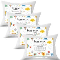 Kit C/4 ou 2 Travesseiros Infantil - Impermeável - Luxo - Lavavél - 40X60 - Criança 6 a 10 anos