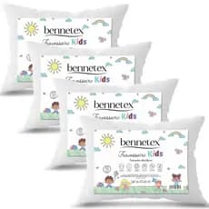 Kit C/4 ou 2 Travesseiros Kids - Impermeável - Luxo - Lavavél - 30X40 - Bebe 0 a 6 anos