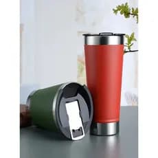 Copo Térmico Inox 473ml com Tampa Caneca Isolada Bebida Quente Fria Portátil Cores Variadas-4038