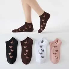 KITS DE 5 E 10 PARES DE MEIAS FEMININAS ESTAMPADAS E LISA FOFINHAS 35-40