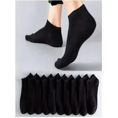PACOTE COM 12 PARES DE MEIAS PRETAS FEMININAS BÁSICAS -TAMANHO 35-40